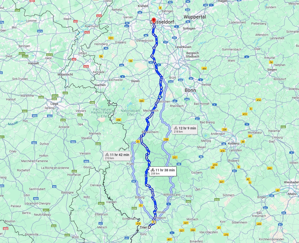 Anreise von Trier Zu Neuss Über 