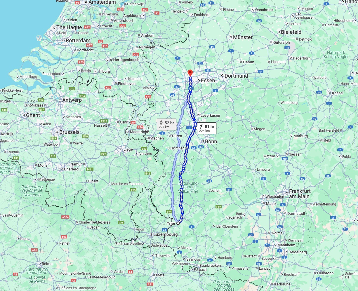 Anreise von Trier Zu Oberhausen Über 
