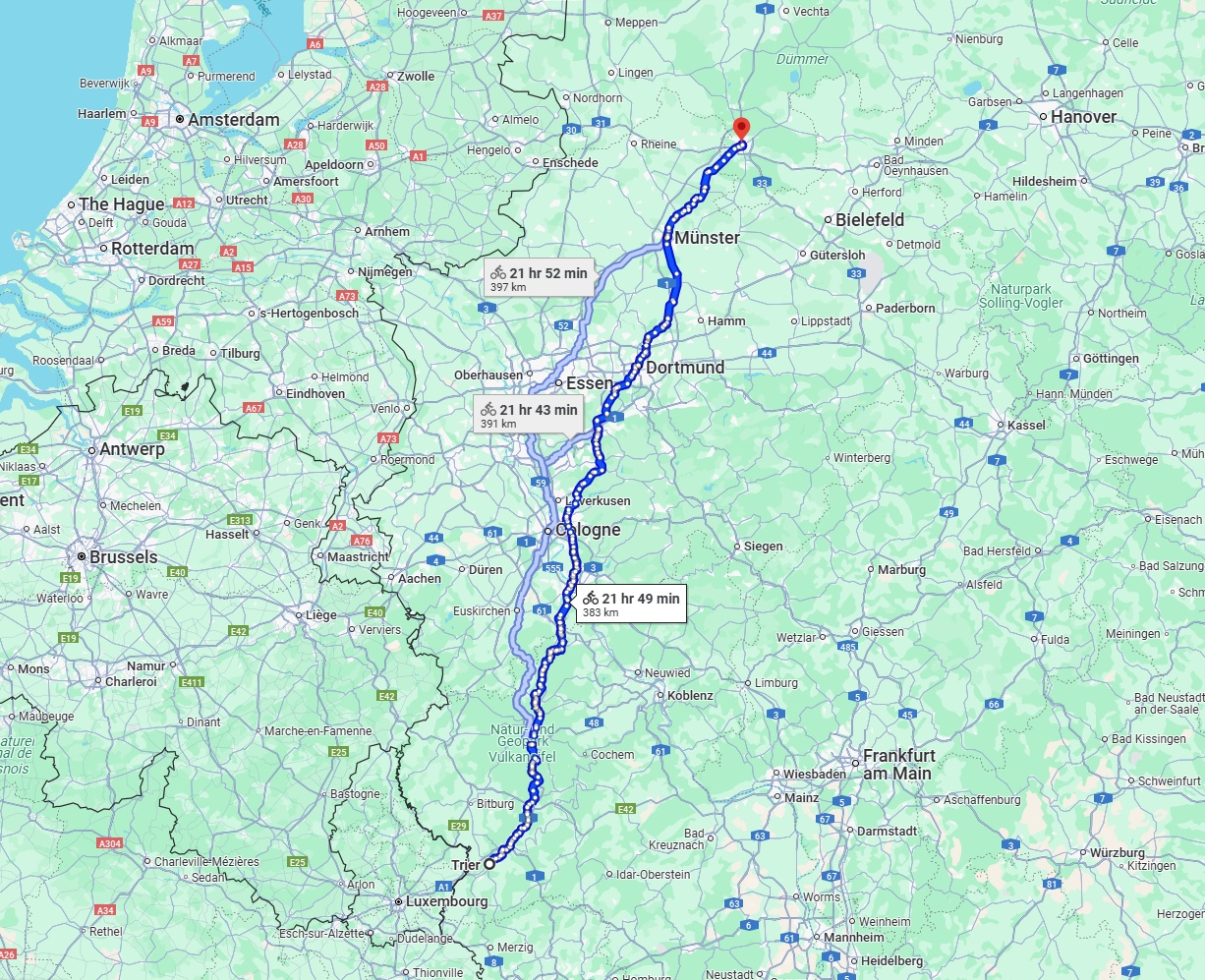Anreise von Trier Zu Osnabrück Über 
