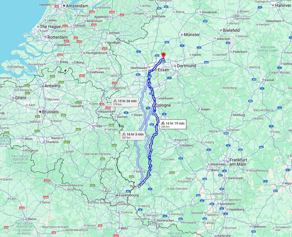 Anreise von Trier Zu Recklinghausen Über 