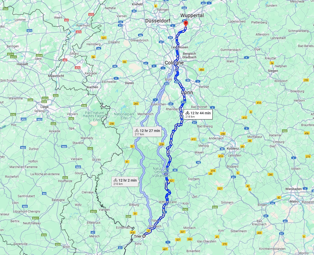 Anreise von Trier Zu Solingen Über 