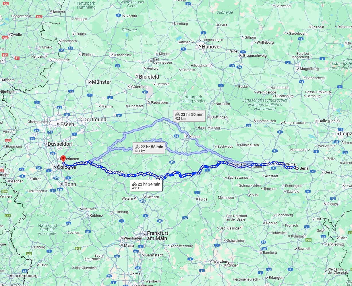 Anreise von Jena Zu Bergisch Gladbach Über 