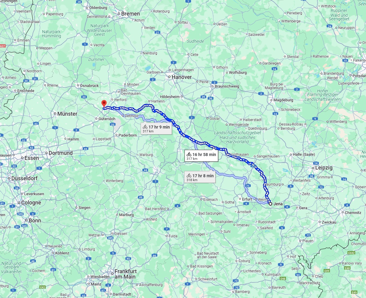 Anreise von Jena Zu Bielefeld Über 
