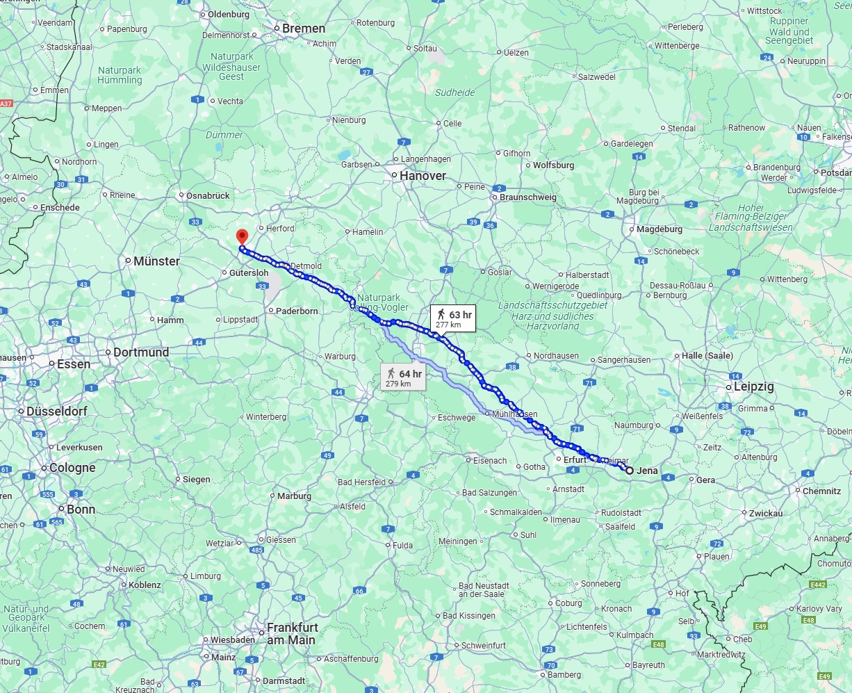 Anreise von Jena Zu Bielefeld Über 