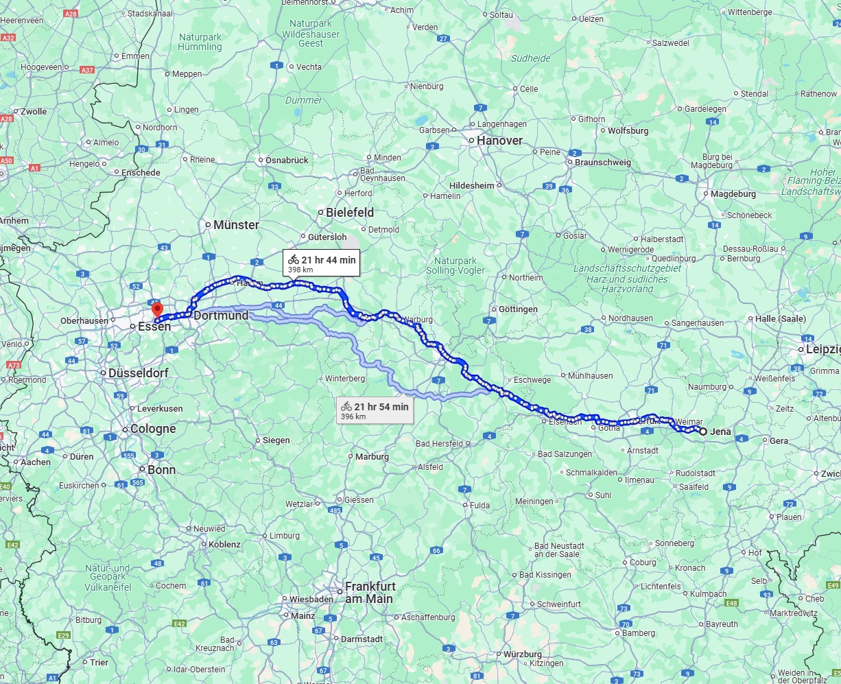 Anreise von Jena Zu Bochum Über 