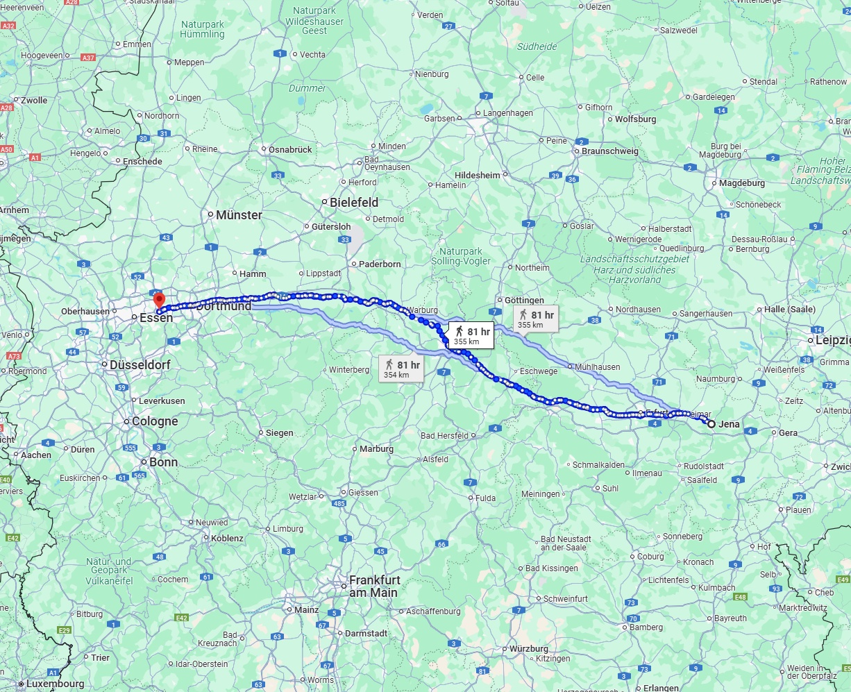 Anreise von Jena Zu Bochum Über 