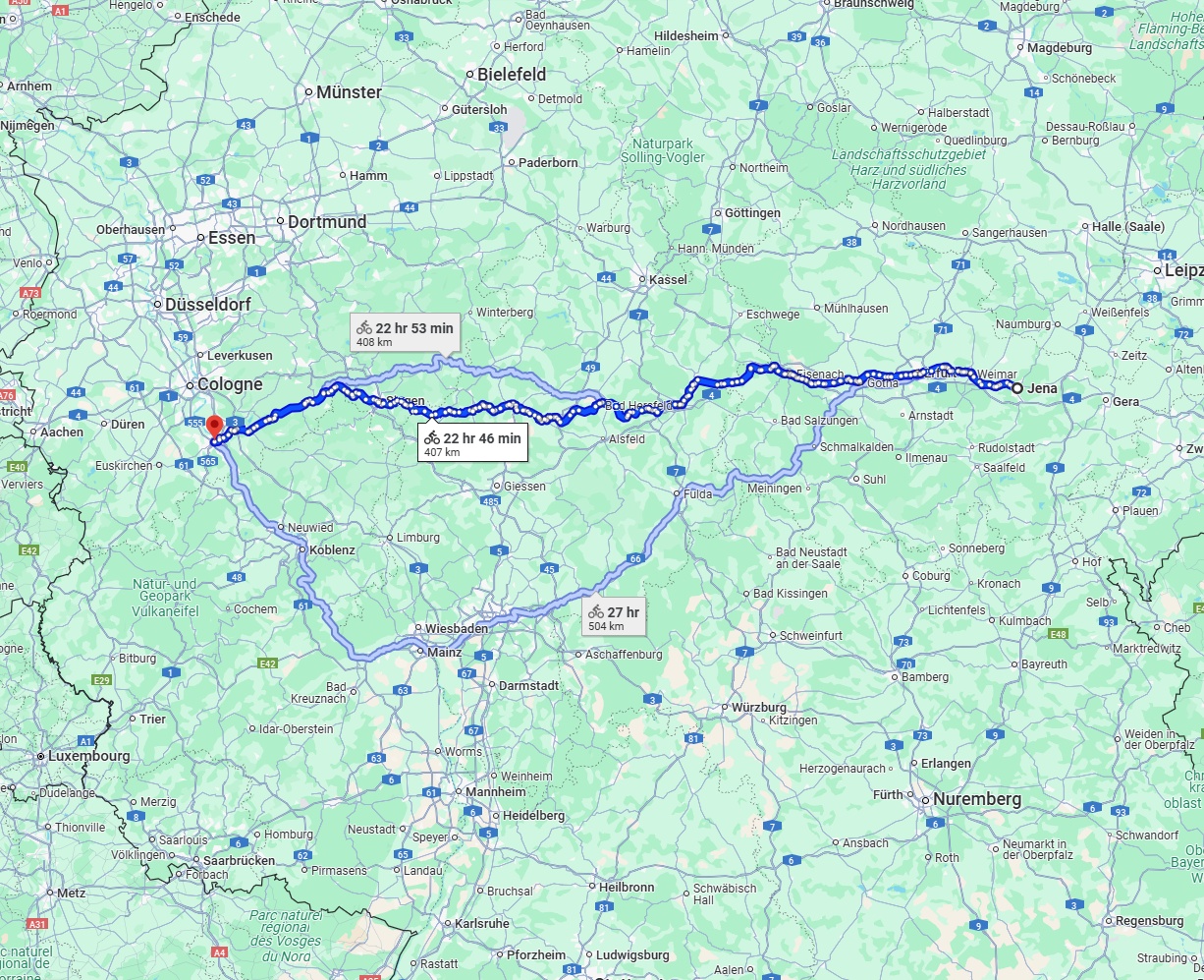 Anreise von Jena Zu Bonn Über 