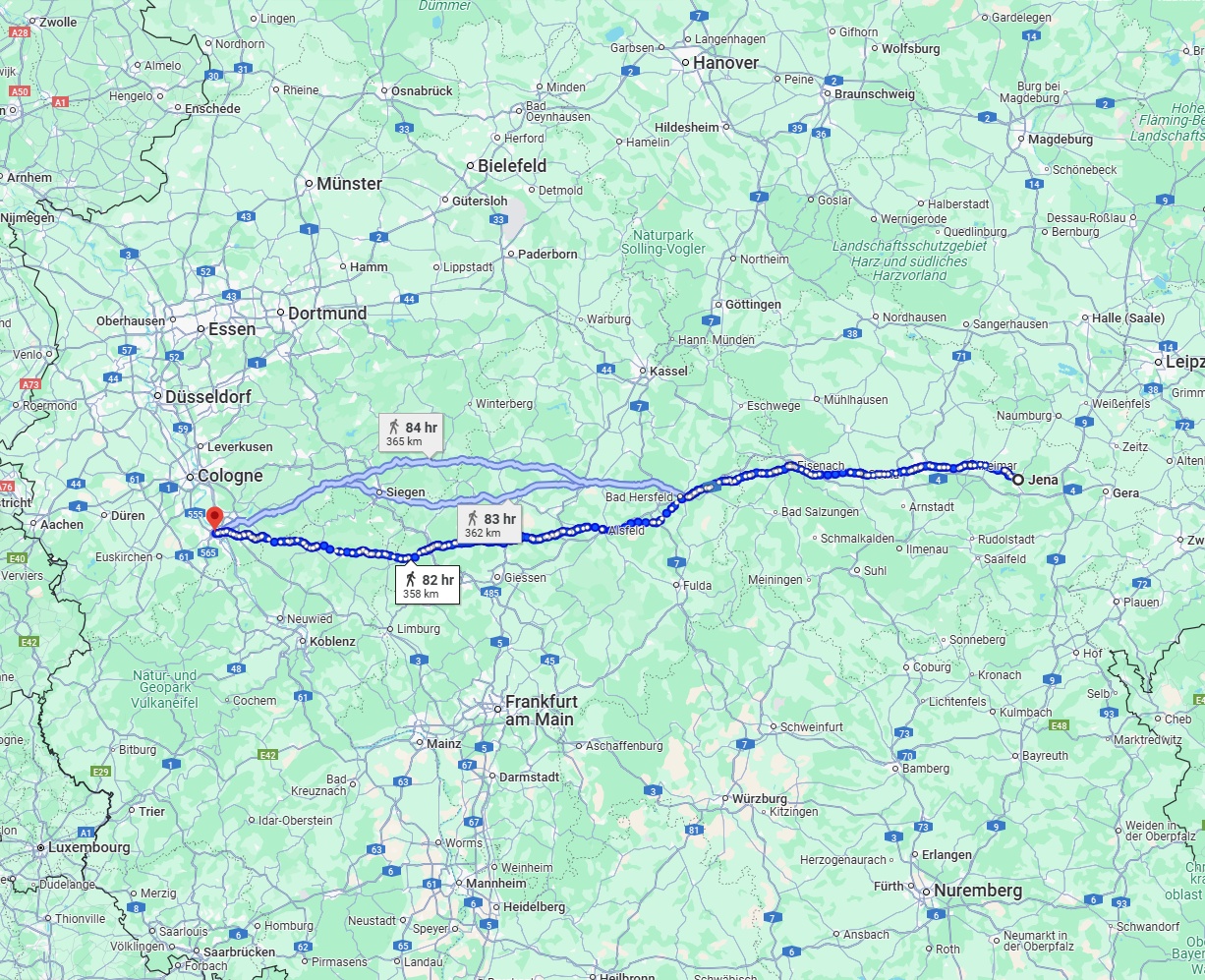 Anreise von Jena Zu Bonn Über 