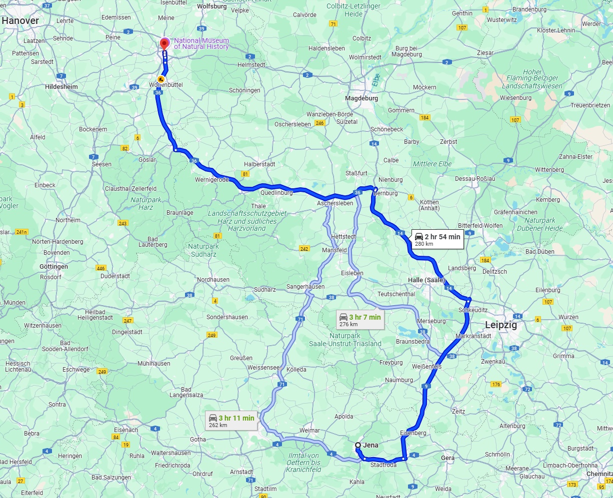 Anreise von Jena Zu Braunschweig Über via A36