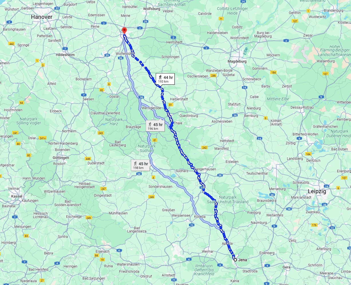 Anreise von Jena Zu Braunschweig Über 