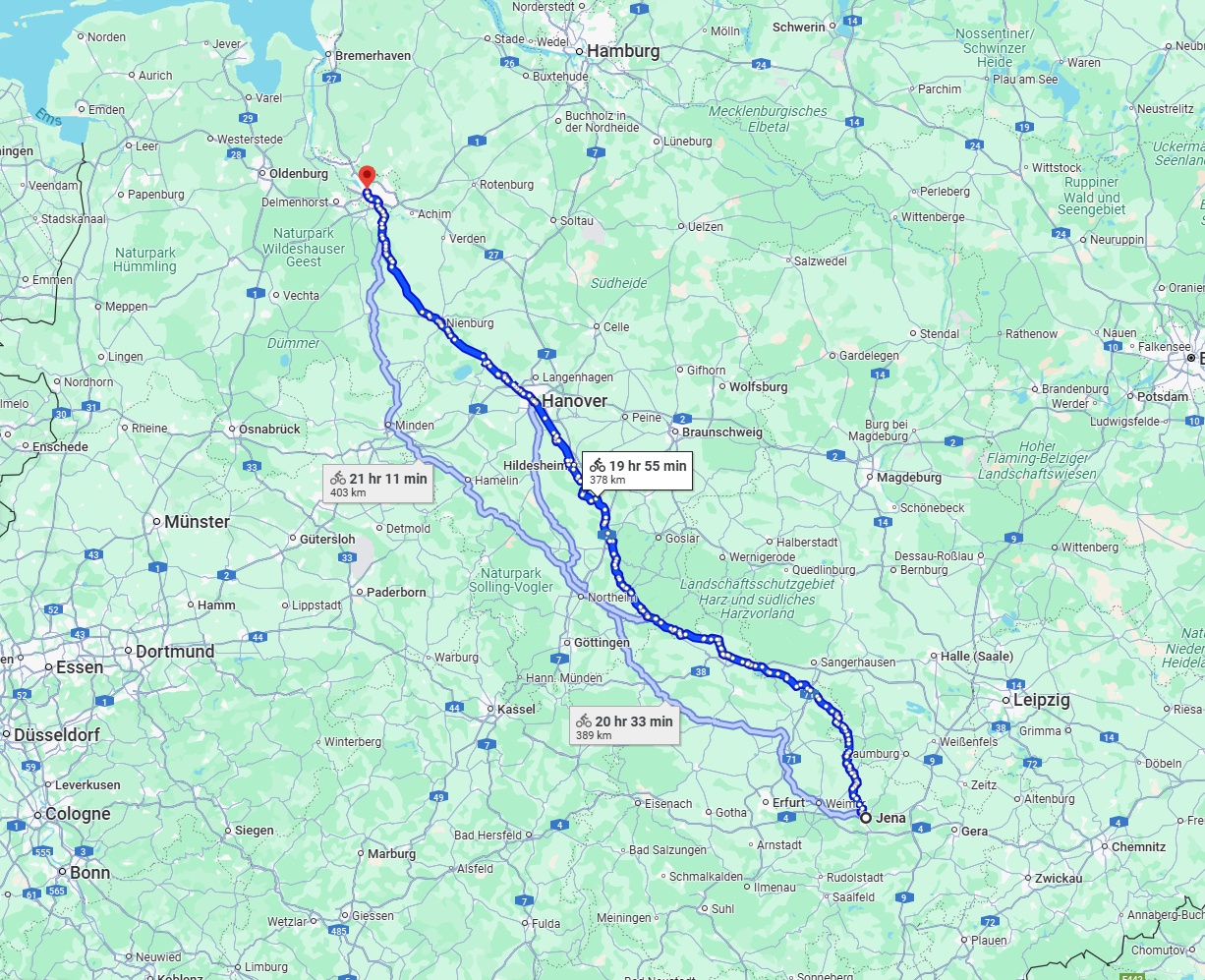 Anreise von Jena Zu Bremen Über 