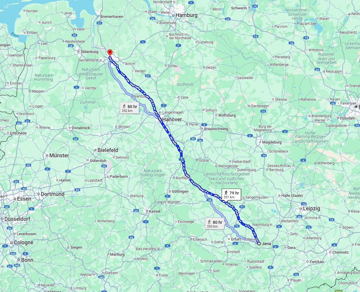 Anreise von Jena Zu Bremen Über 