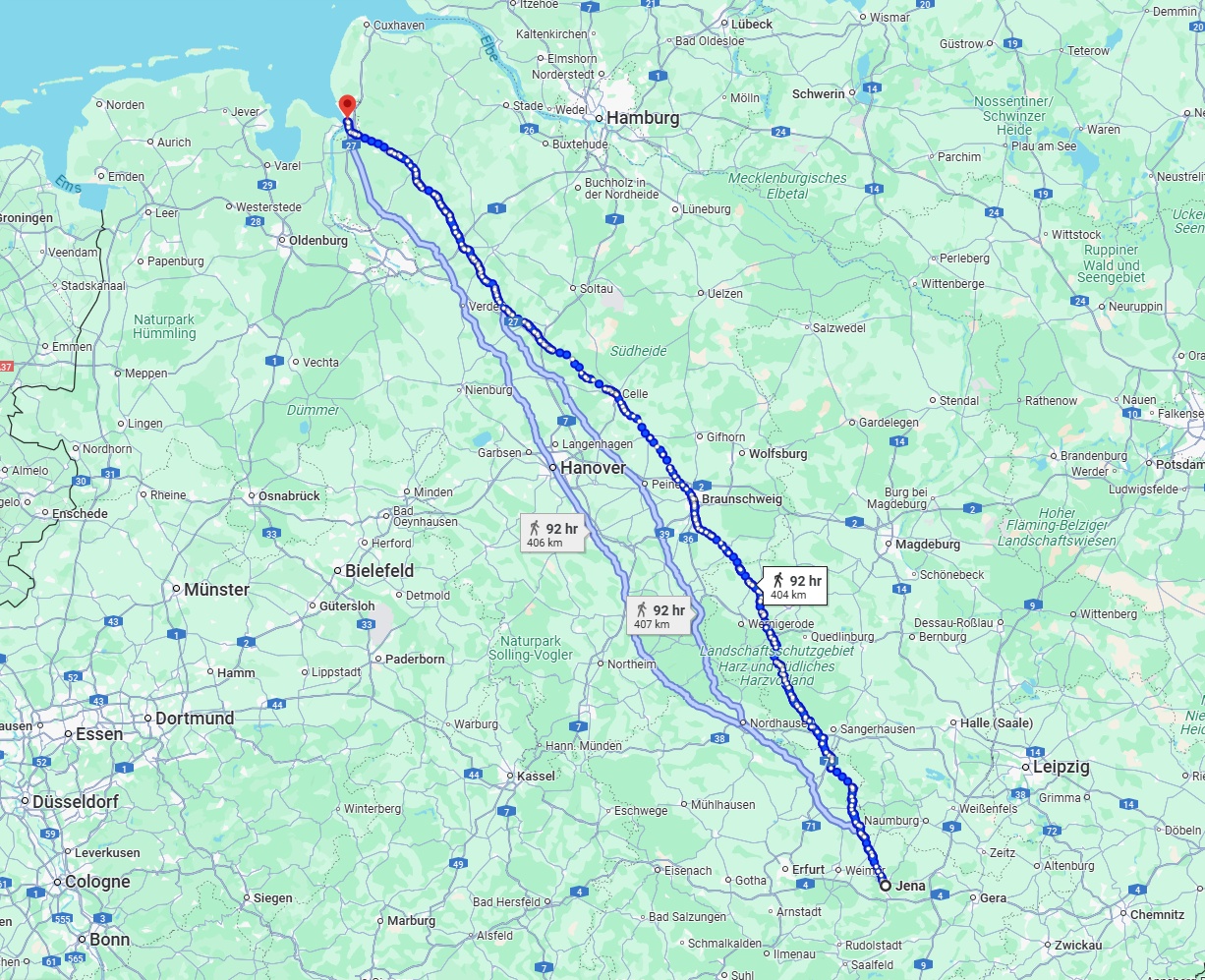 Anreise von Jena Zu Bremerhaven Über 