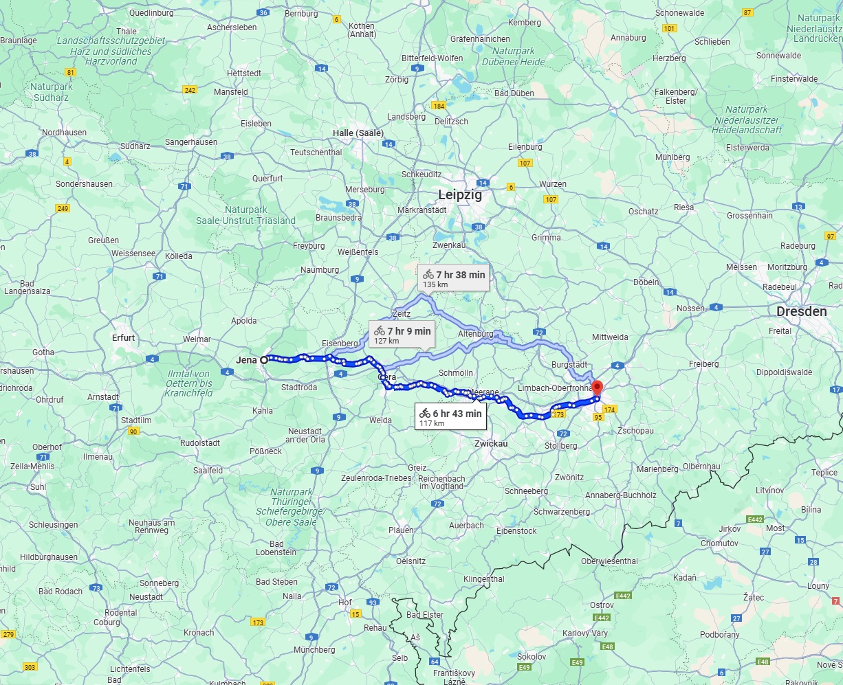 Anreise von Jena Zu Chemnitz Über 