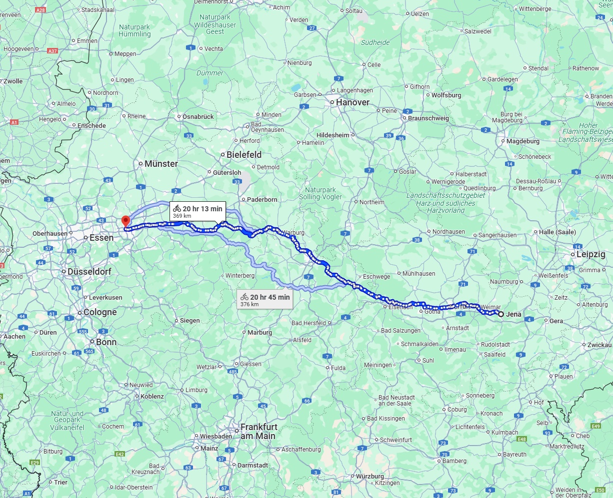Anreise von Jena Zu Dortmund Über 