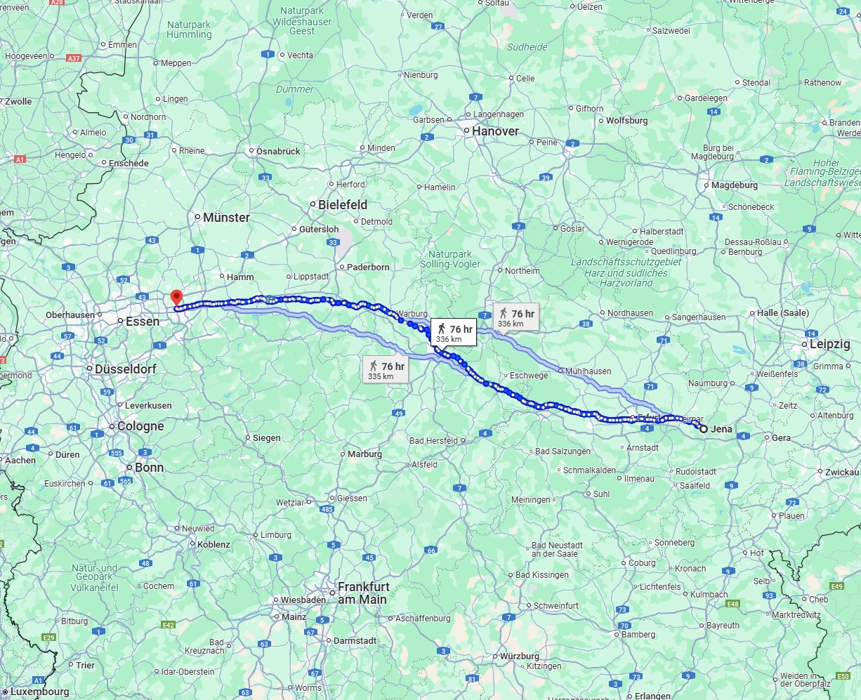 Anreise von Jena Zu Dortmund Über 