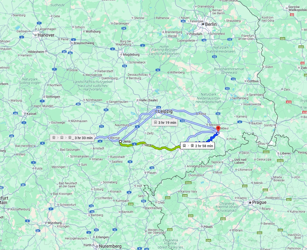 Anreise von Jena Zu Dresden Über 