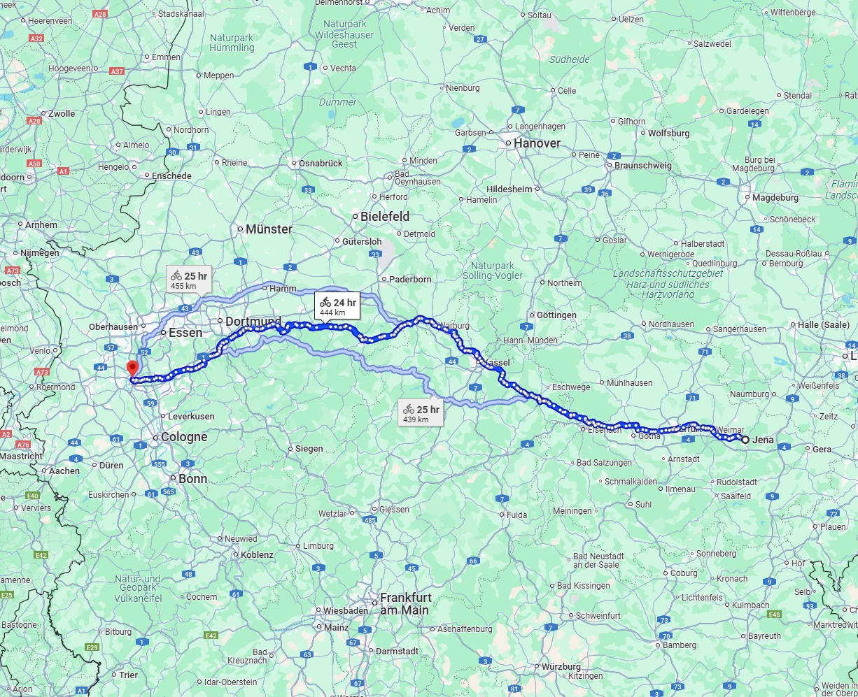 Anreise von Jena Zu Düsseldorf Über 
