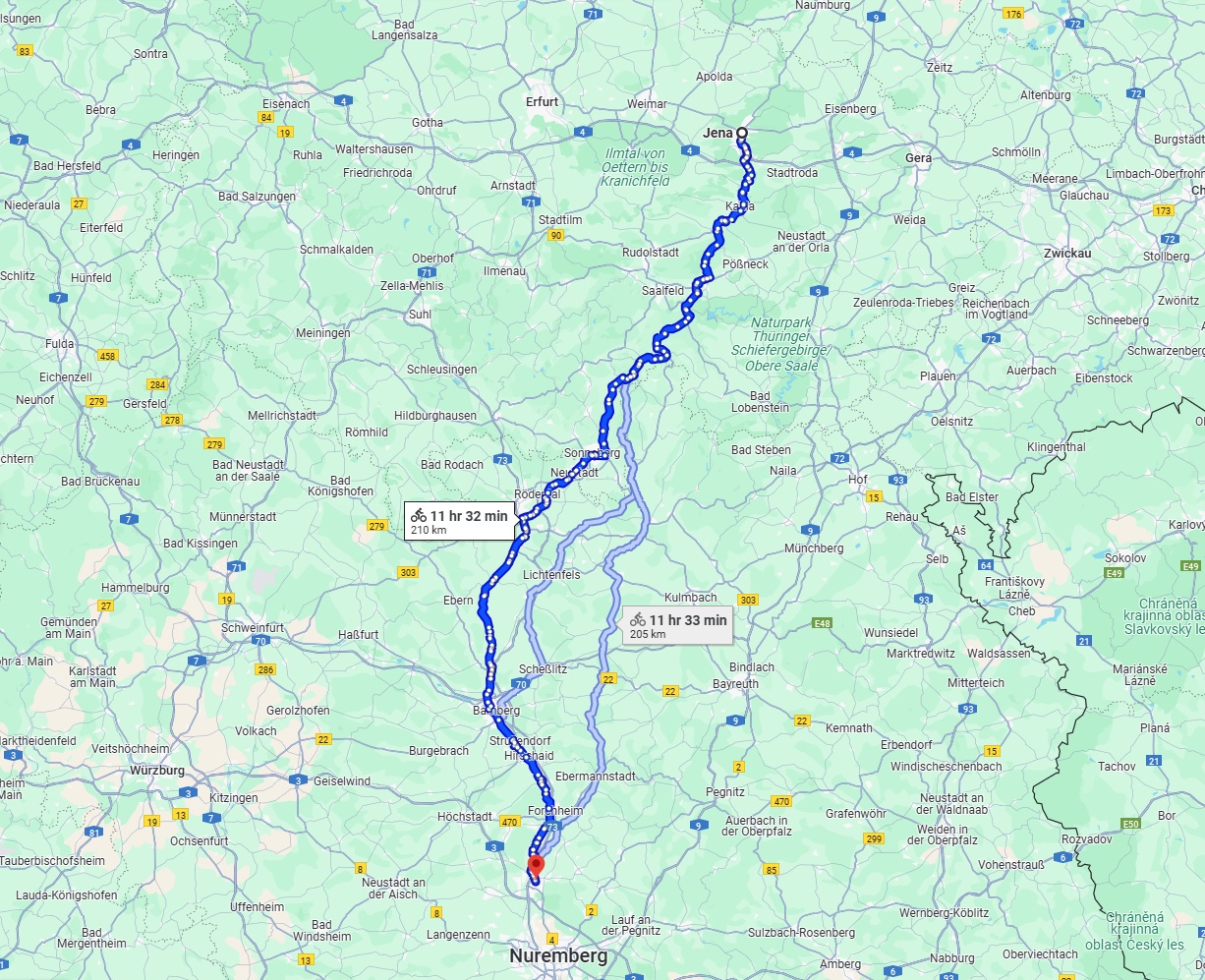 Anreise von Jena Zu Erlangen Über 