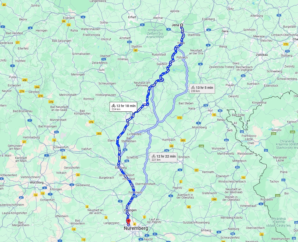 Anreise von Jena Zu Fürth Über 