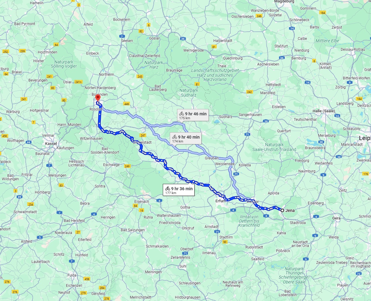 Anreise von Jena Zu Göttingen Über 