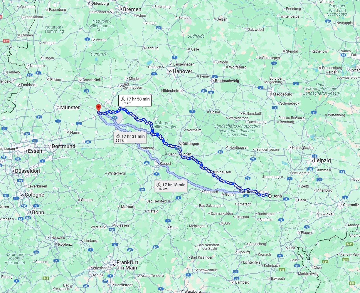 Anreise von Jena Zu Gütersloh Über 