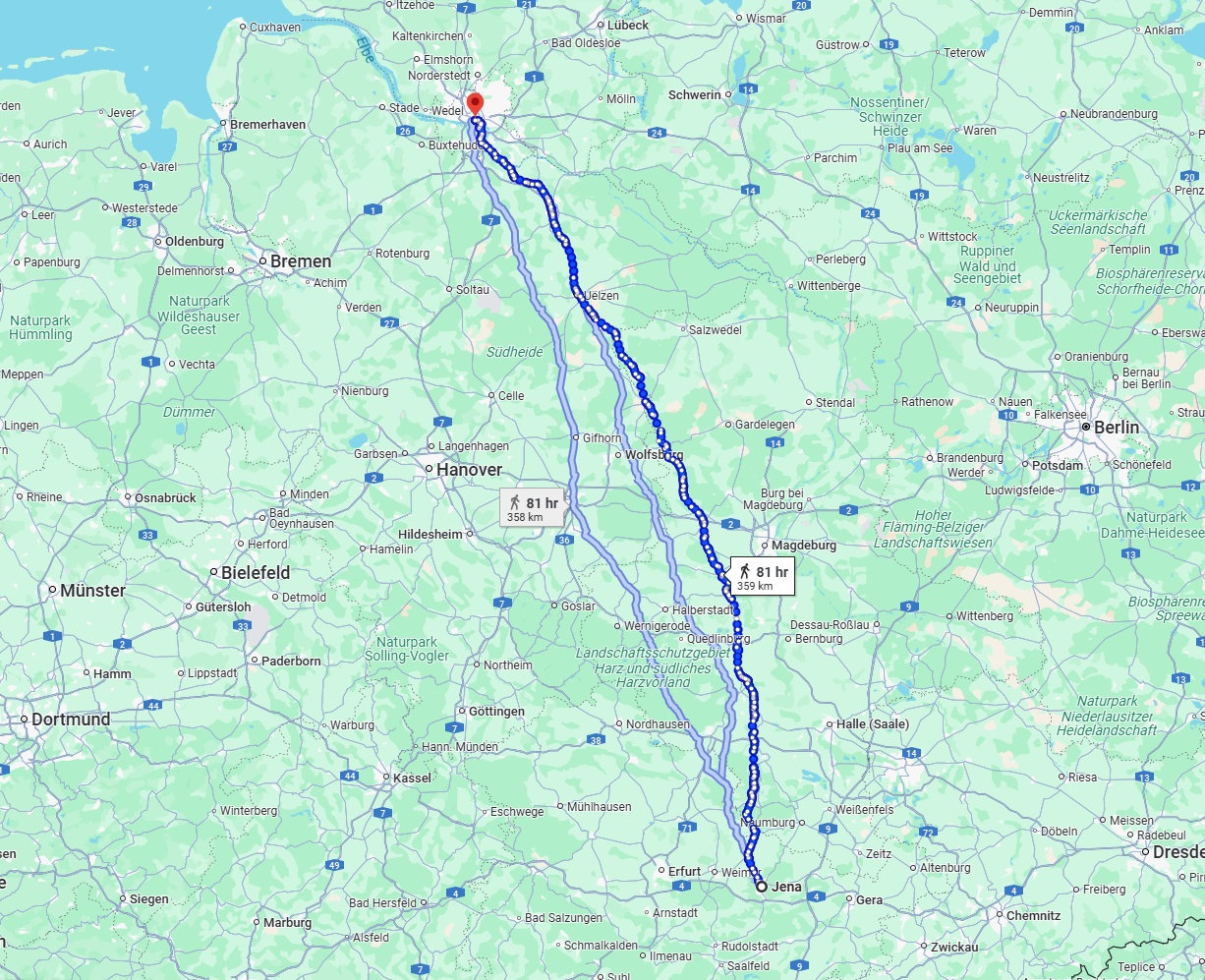 Anreise von Jena Zu Hamburg Über 