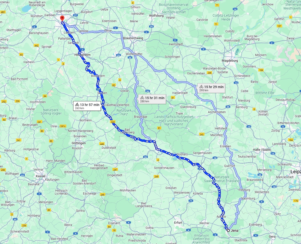 Anreise von Jena Zu Hannover Über 