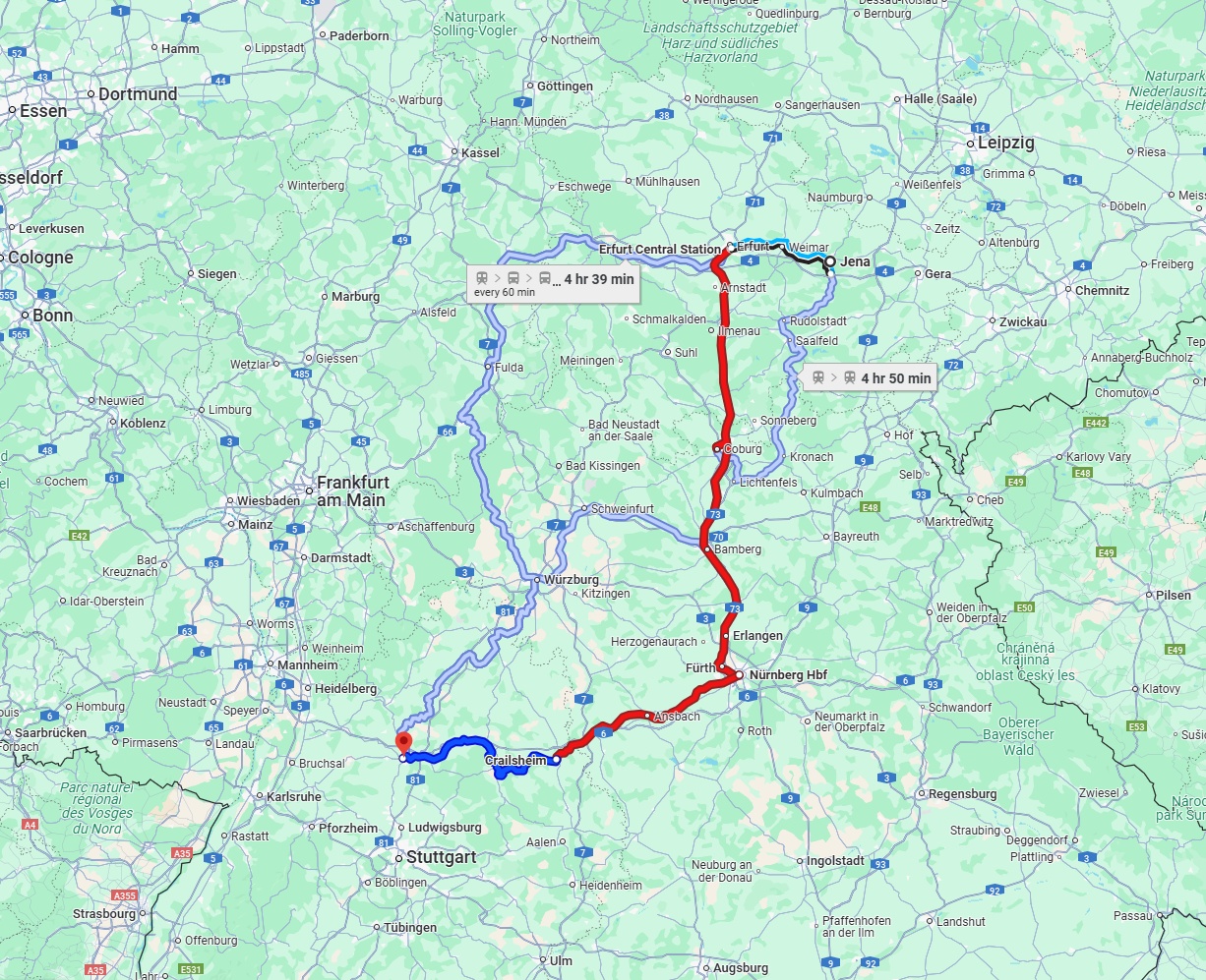 Anreise von Jena Zu Heilbronn Über 
