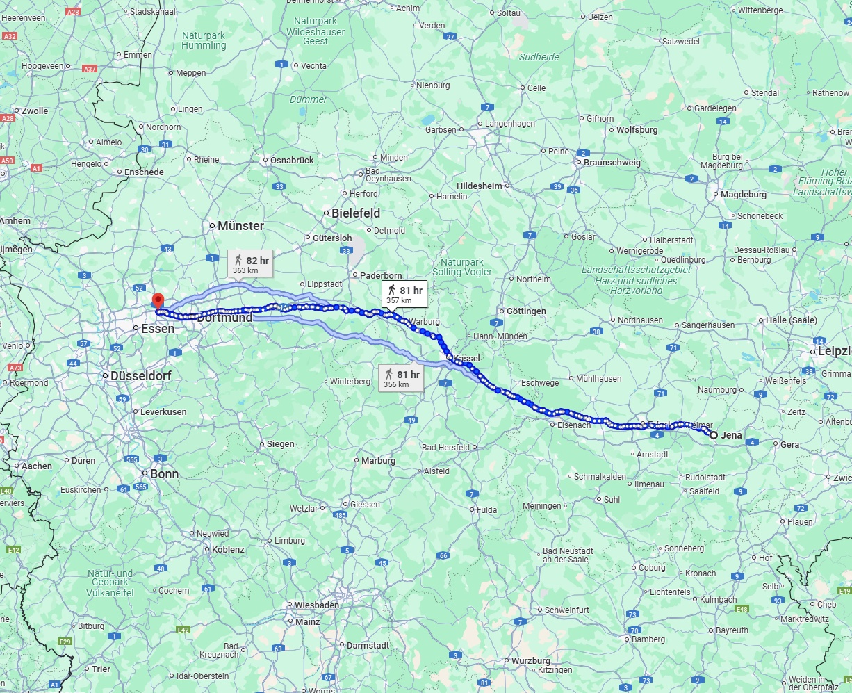 Anreise von Jena Zu Herne Über 