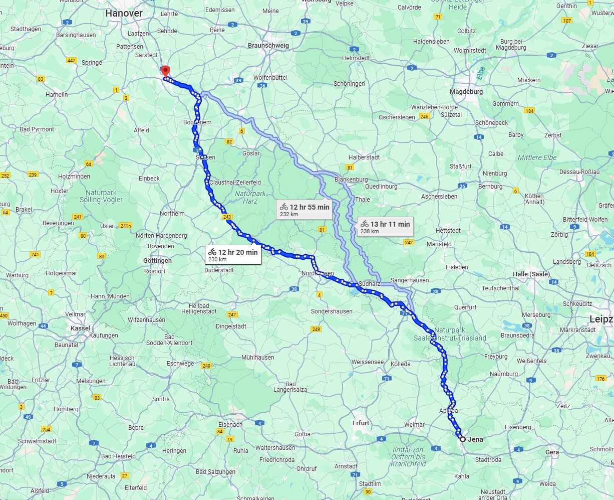 Anreise von Jena Zu Hildesheim Über 