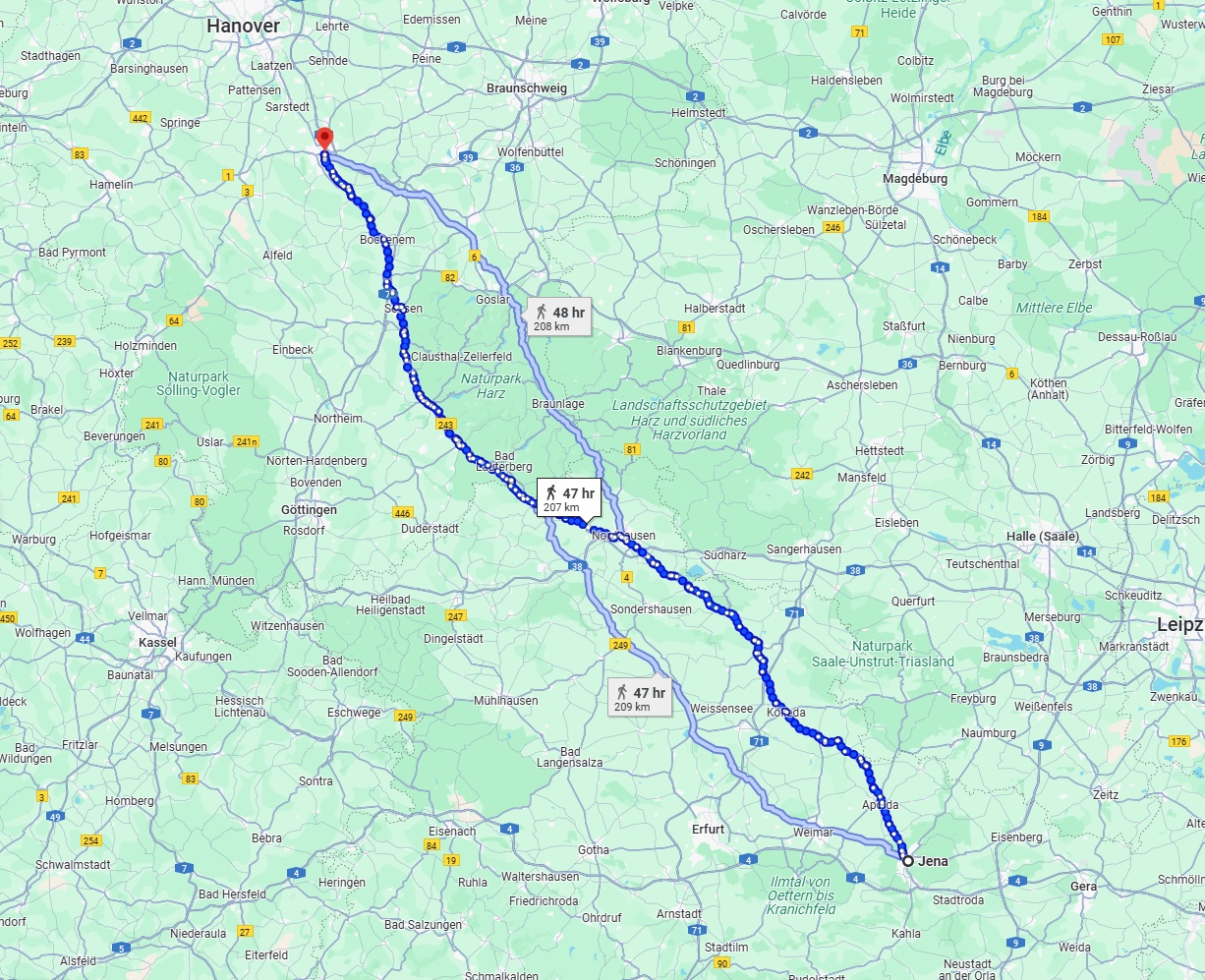 Anreise von Jena Zu Hildesheim Über 