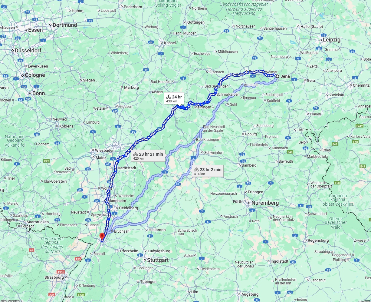 Anreise von Jena Zu Karlsruhe Über 