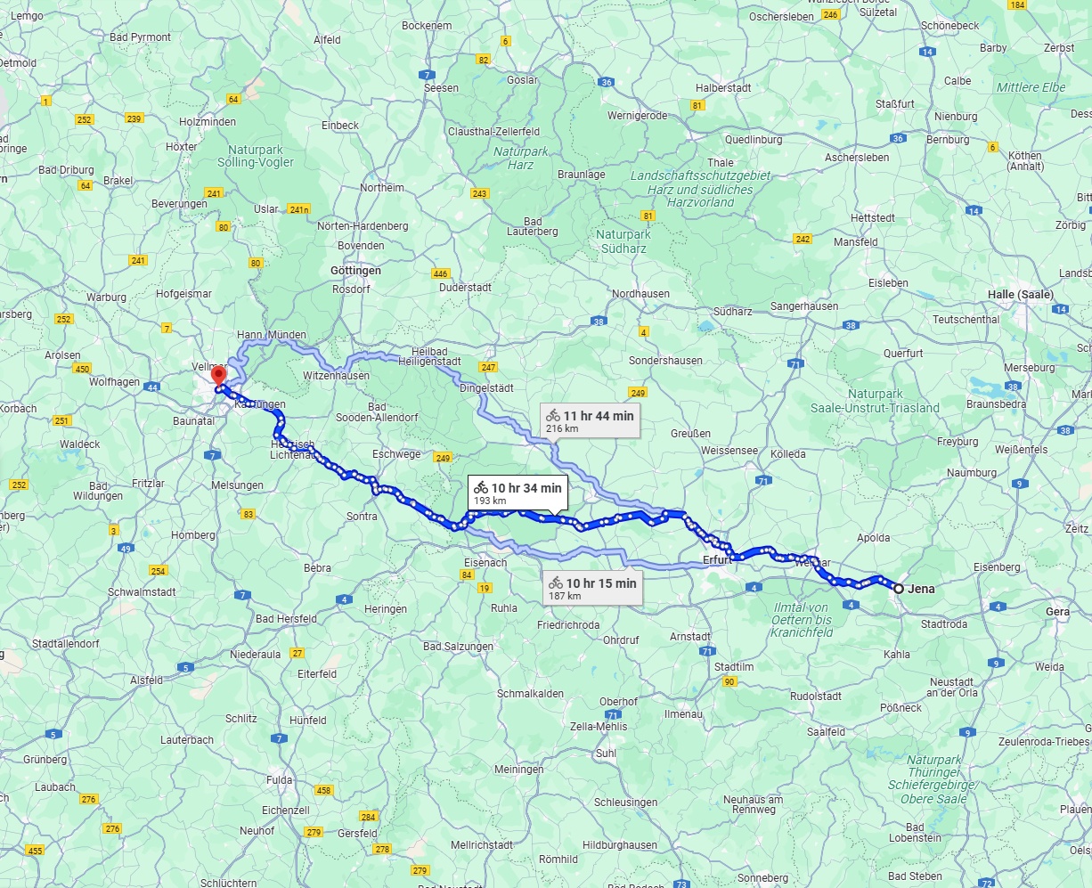 Anreise von Jena Zu Kassel Über 
