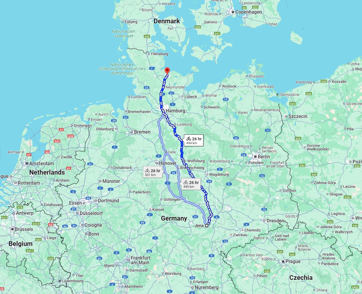 Anreise von Jena Zu Kiel Über 