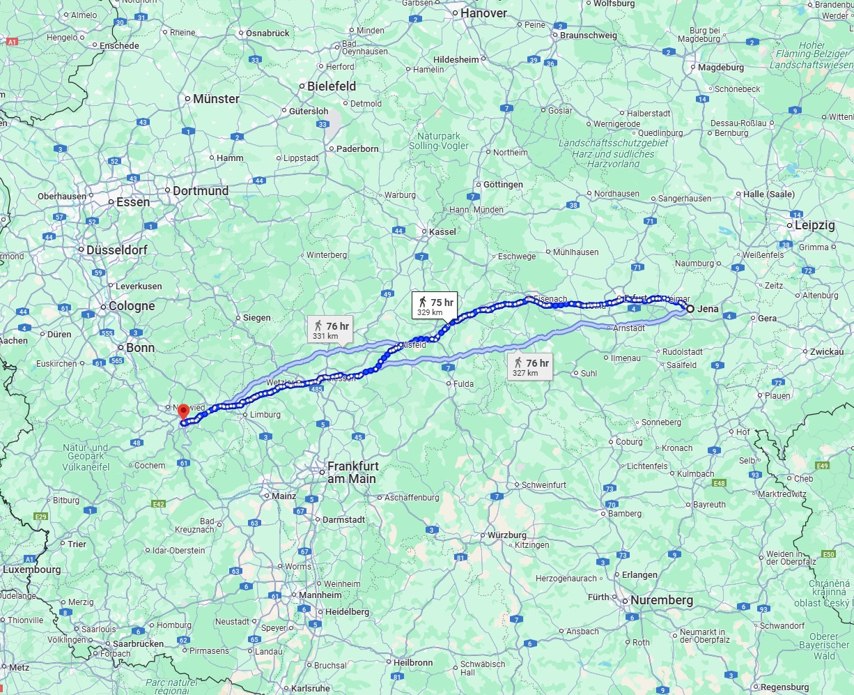 Anreise von Jena Zu Koblenz Über 