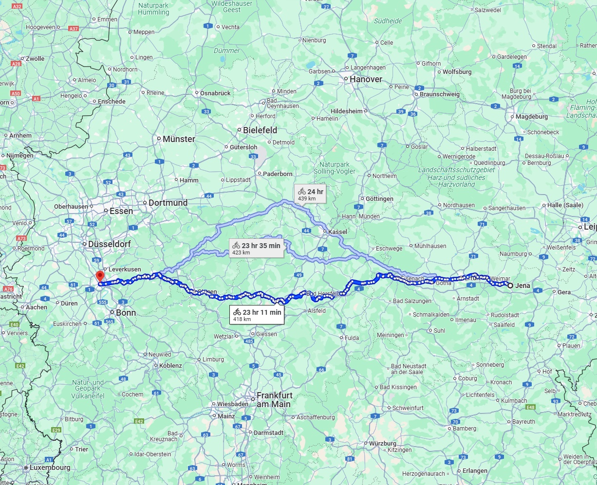 Anreise von Jena Zu Köln Über 