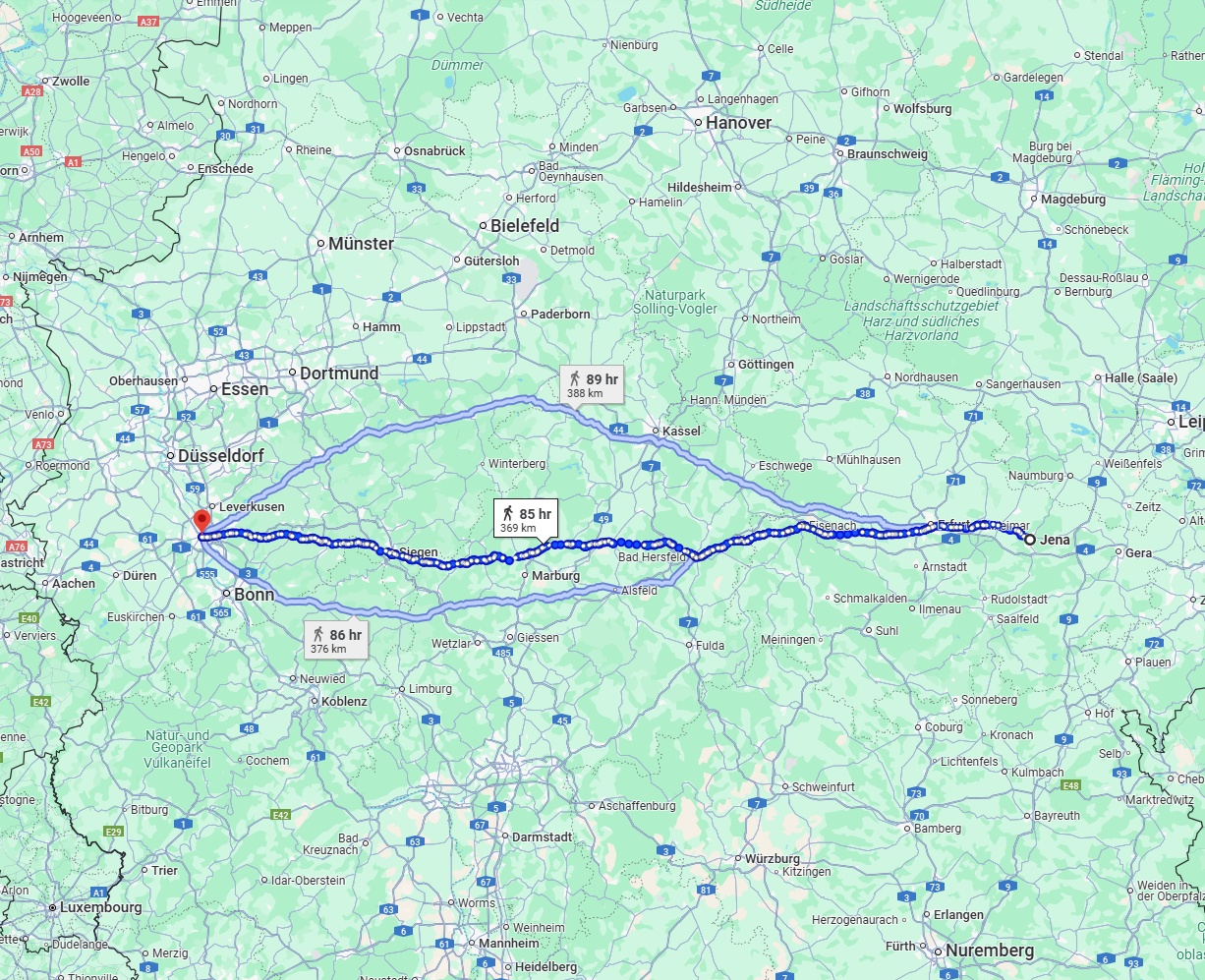 Anreise von Jena Zu Köln Über 