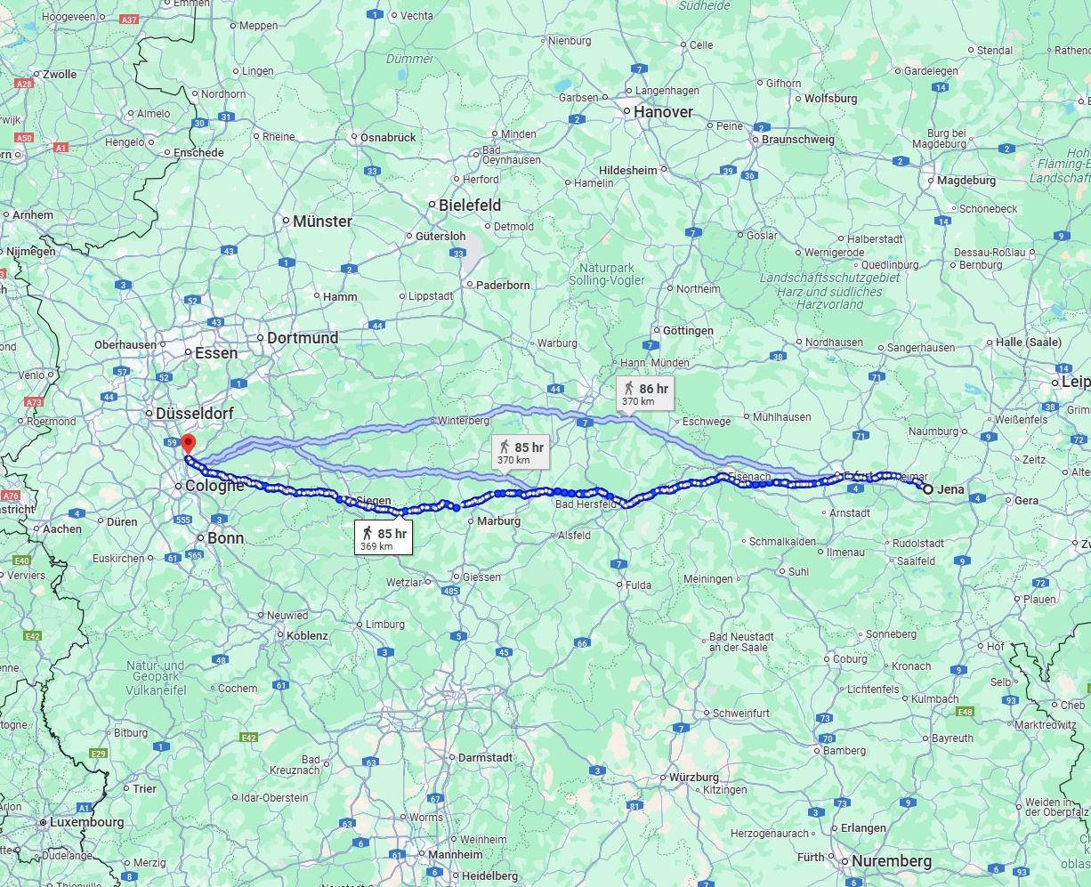 Anreise von Jena Zu Leverkusen Über 