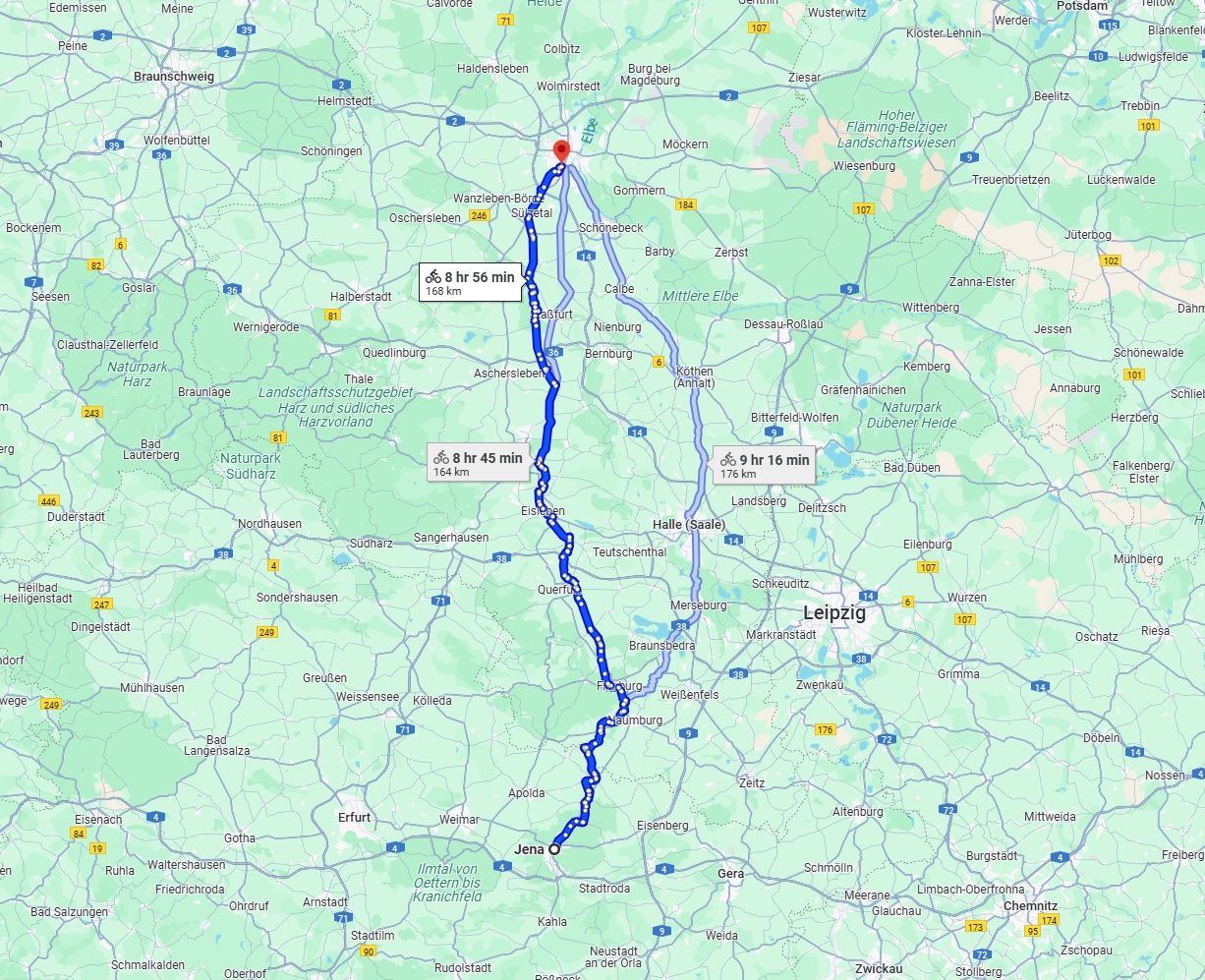 Anreise von Jena Zu Magdeburg Über 