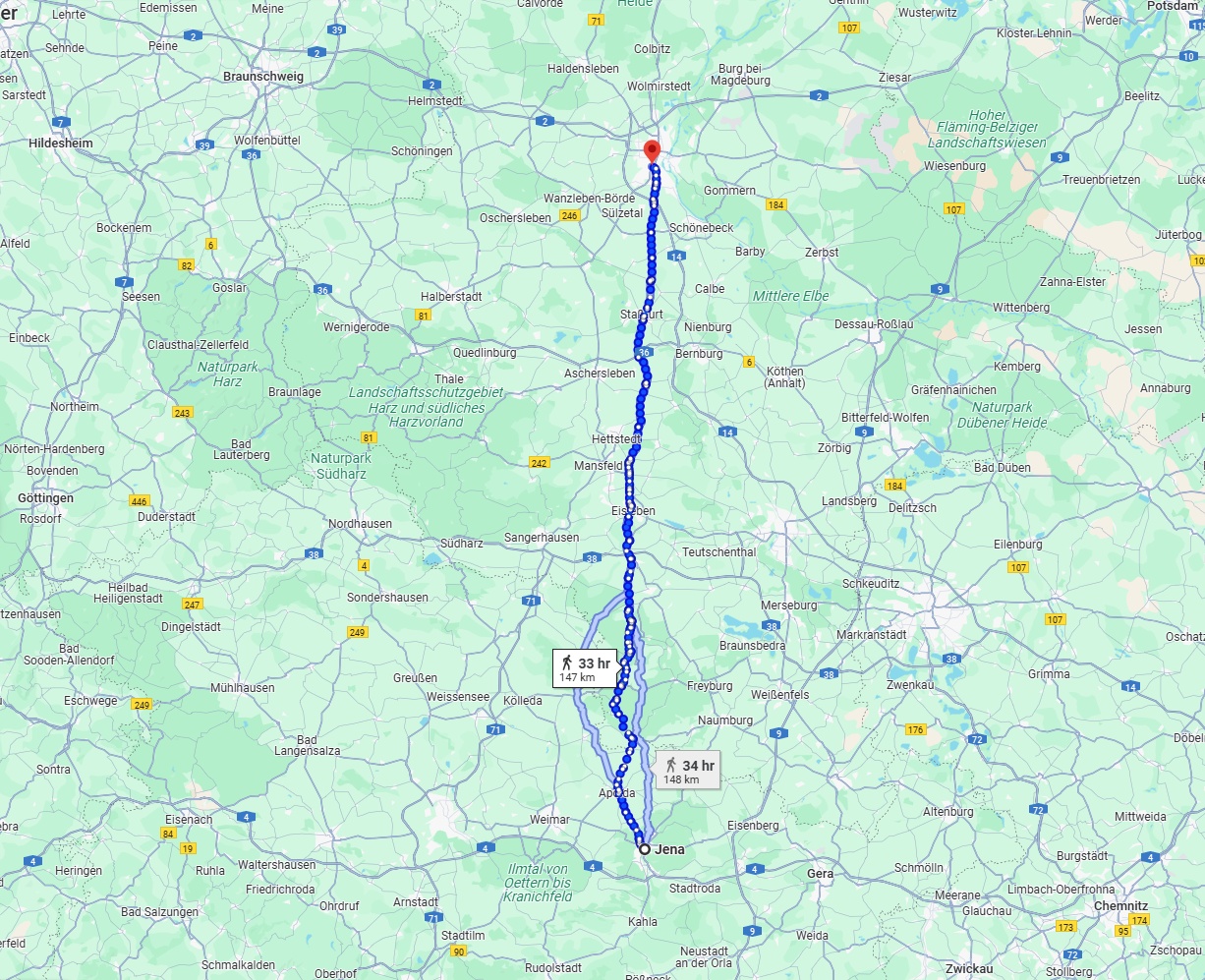 Anreise von Jena Zu Magdeburg Über 