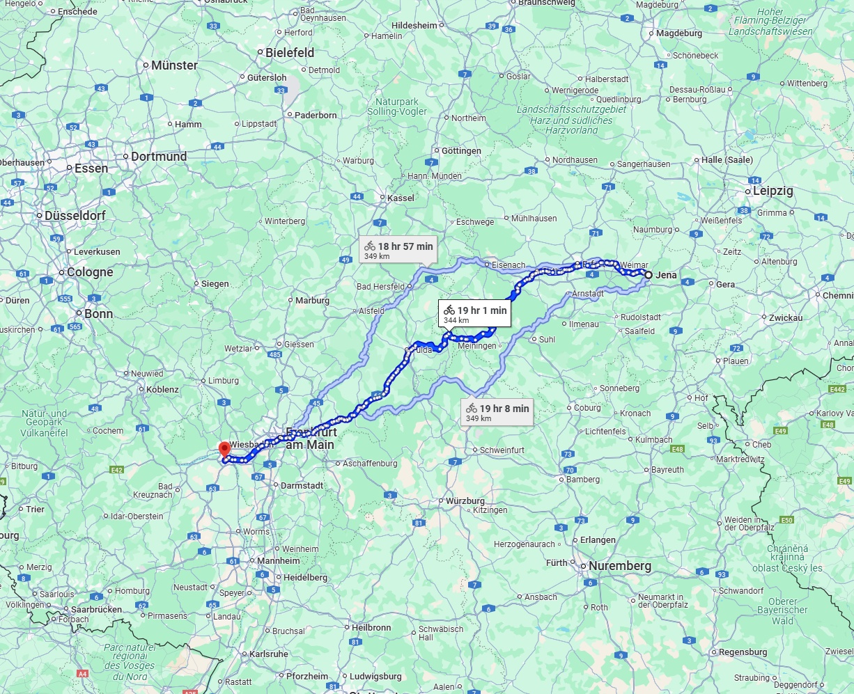 Anreise von Jena Zu Mainz Über 