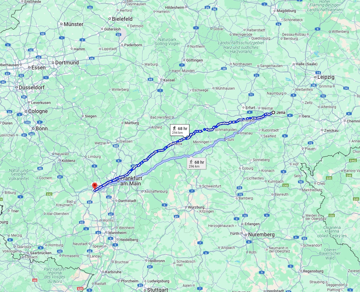 Anreise von Jena Zu Mainz Über 