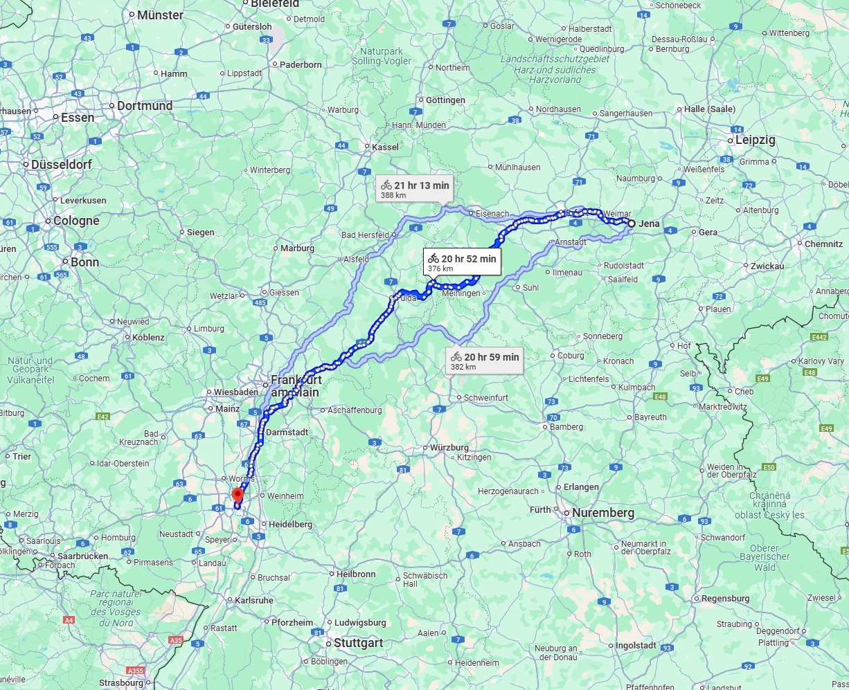Anreise von Jena Zu Mannheim Über 