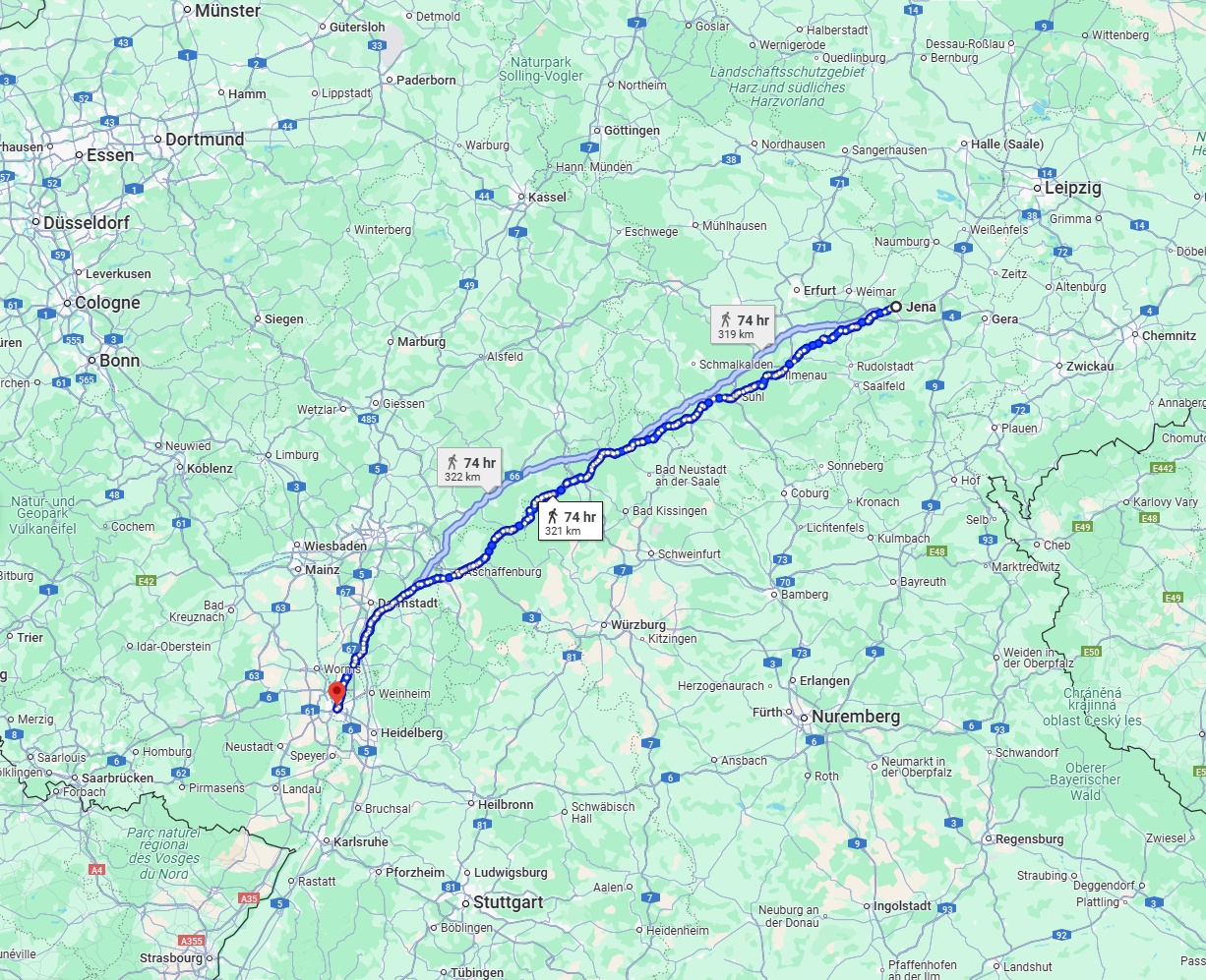 Anreise von Jena Zu Mannheim Über 