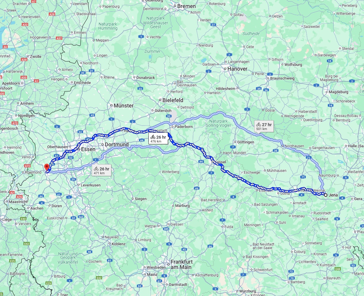 Anreise von Jena Zu Mönchengladbach Über 