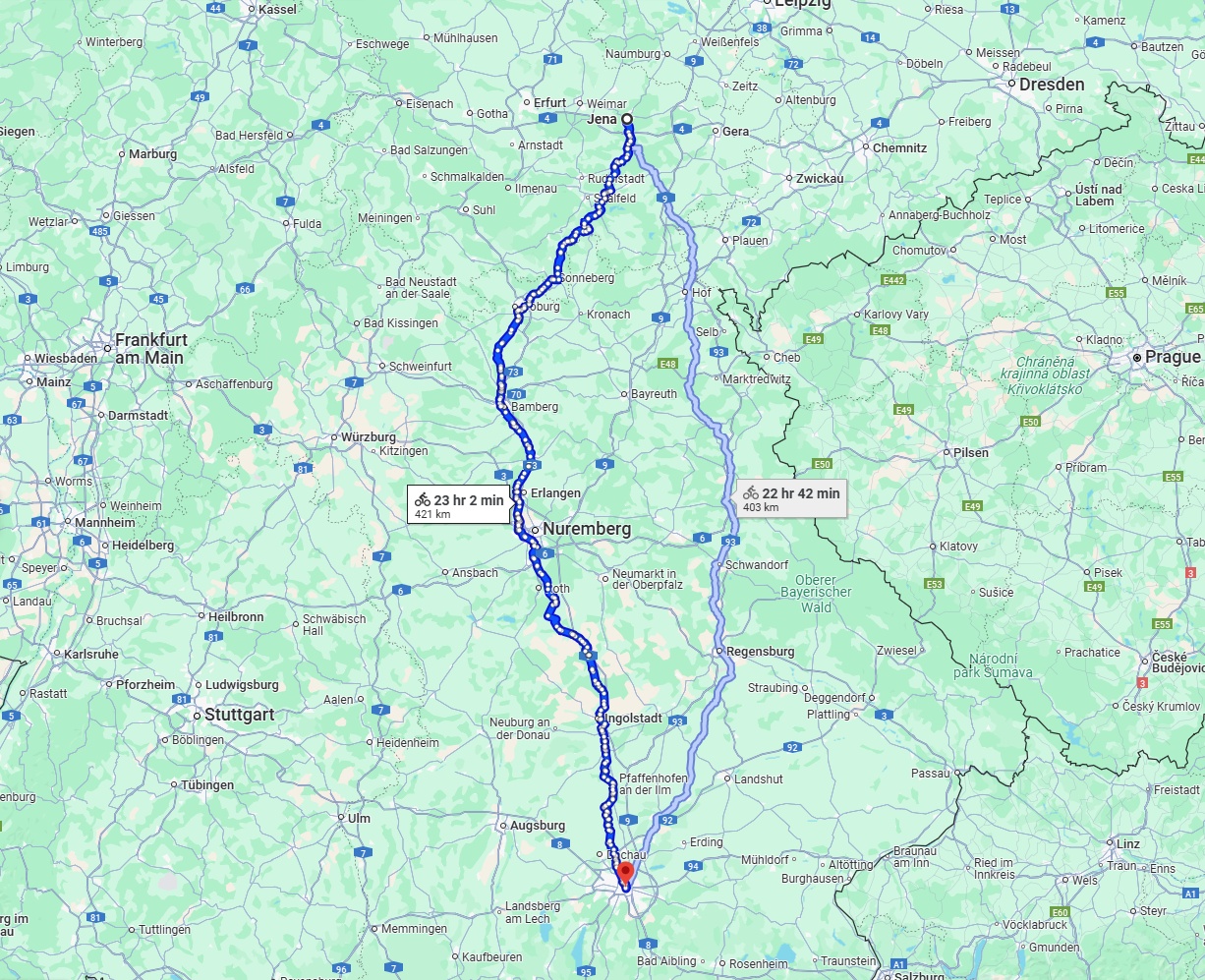 Anreise von Jena Zu München Über 