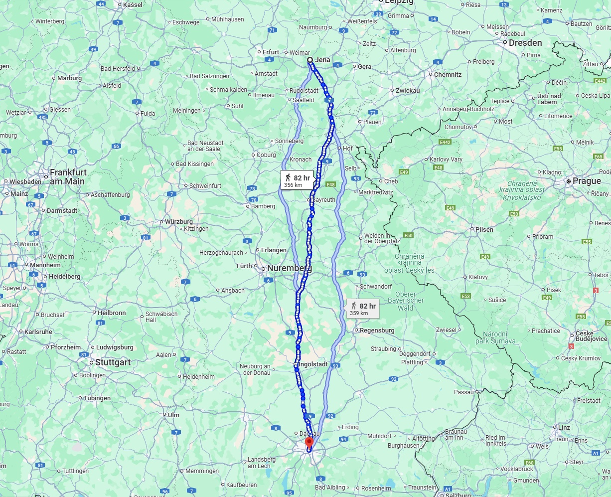 Anreise von Jena Zu München Über 