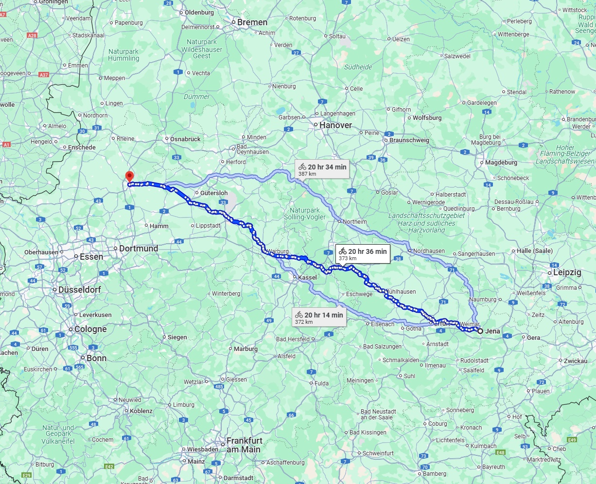 Anreise von Jena Zu Münster Über 