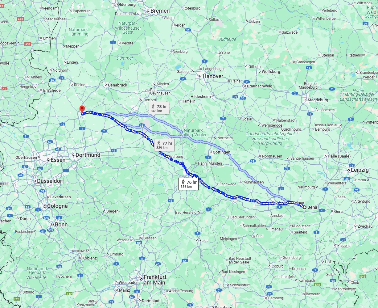 Anreise von Jena Zu Münster Über 